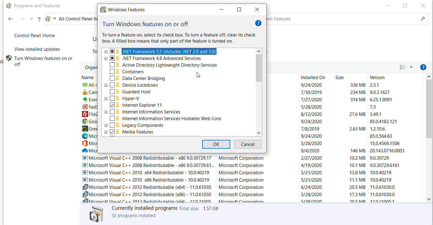 install dot net 3.5 fix 0x800f081f error
