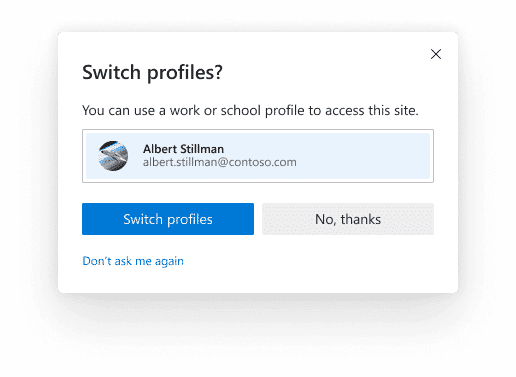 How to Manage Multiple Profiles of Microsoft Edge in Windows 10 5 Switch To Office Profile Or Personal Profile Automatically Using Multiple Profile Preferences In Edge 83 And Higher Version