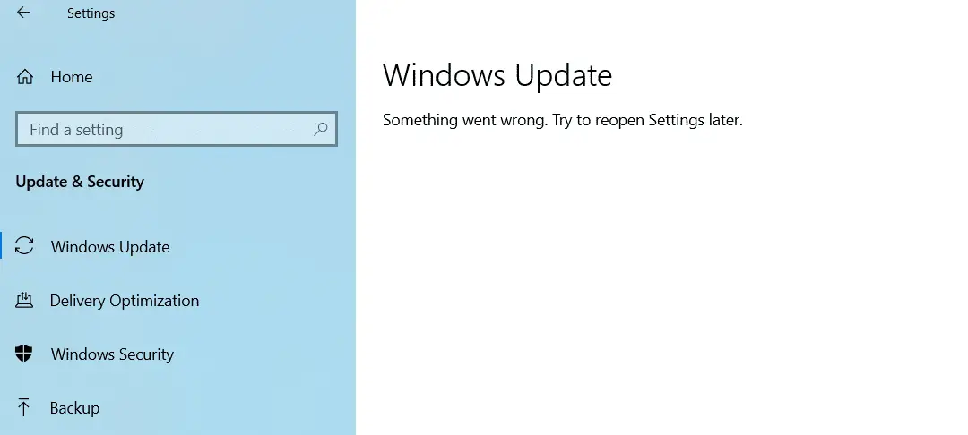 Windows 10 Update Something Went Wrong Error