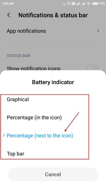 Xiaomi Redmi Note 4 – How to Change Batter Indicator to Percentage and Graphical