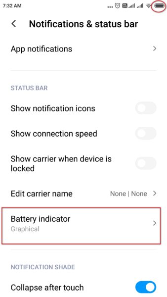 graphical battery indicator xiaomi redmi note 4