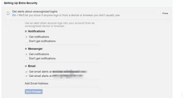 Facebook Security and Login Settings - Complete Guide 6 Alerts About Unrecognized Facebook Logins