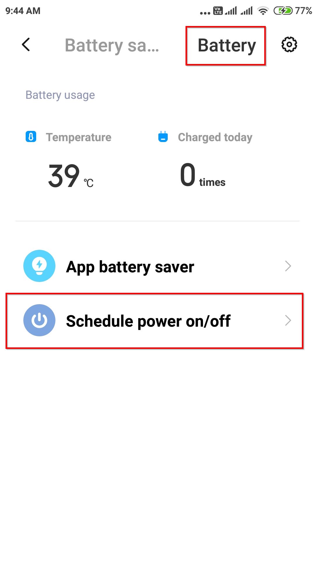 Schedule Power On Off Android