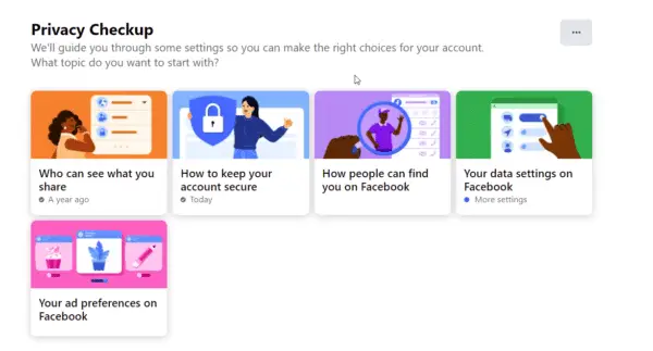 recommended settings of facebook privacy checkup