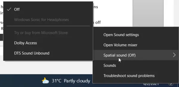 Solve KB5003173 Error causing 0x800f0922 with these five fixes 2 Windows 10 Spatial Sound Off