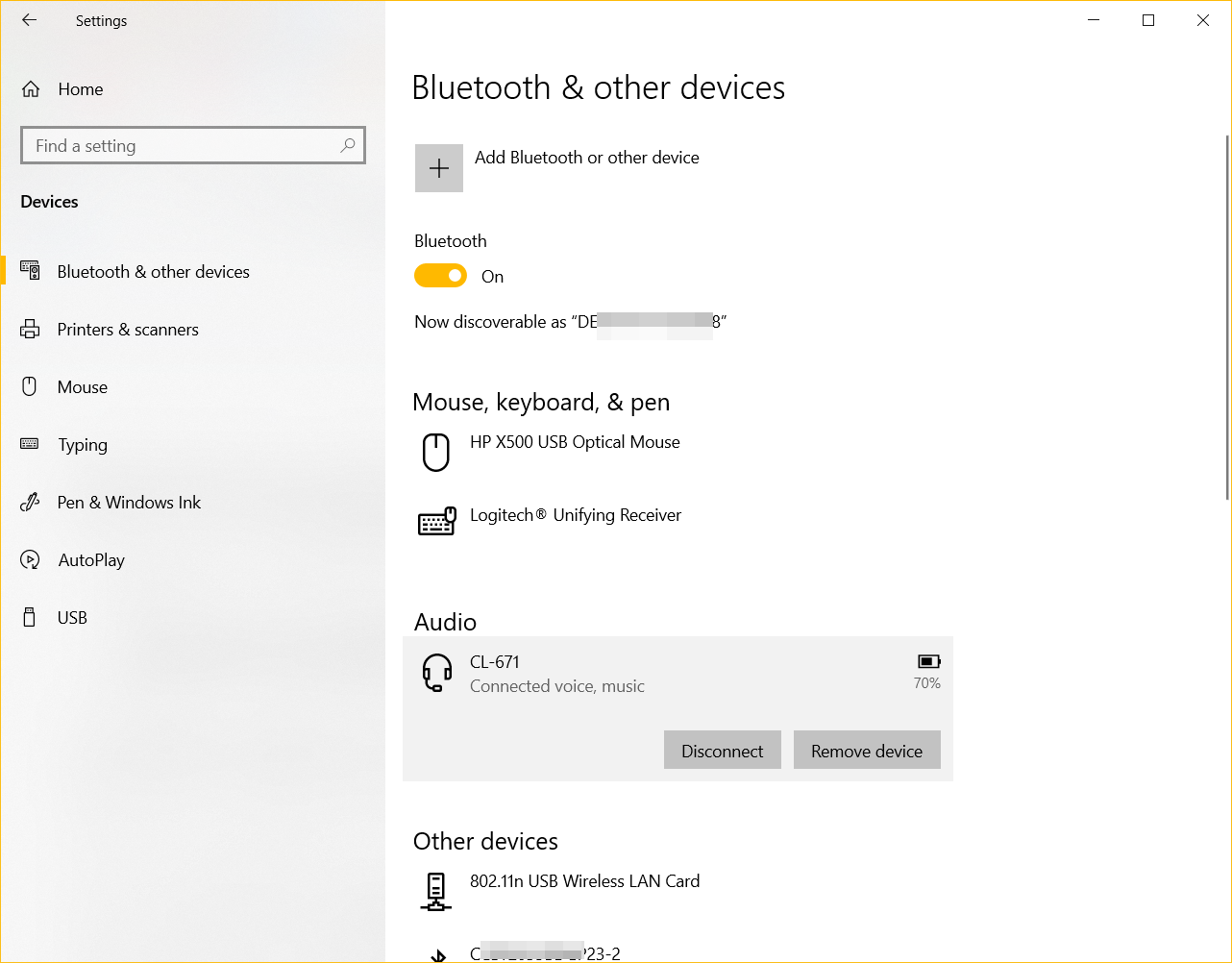 Make sure the device is connected. Make sure the device is connected