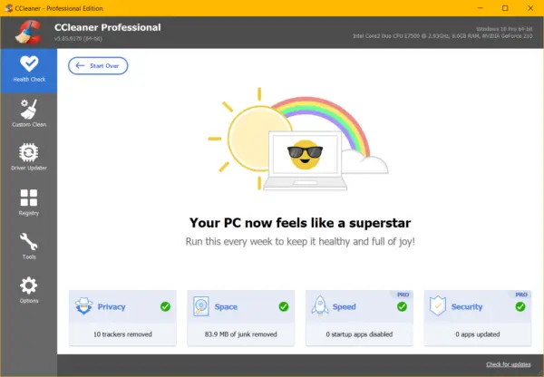 CCleaner Professional Review - What's new in 5.85 and Features 8 Boost Pc Health Ccleaner