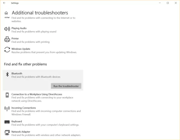 Fix - That didn't work. Make sure your Bluetooth device is still discoverable, then try again - Windows 10 10 Run Bluetooth Troubleshooter Windows 10
