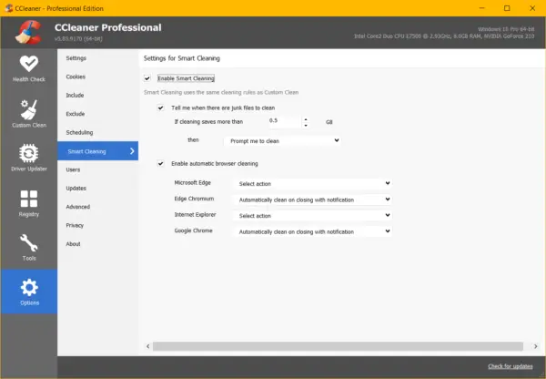 CCleaner Professional Review - What's new in 5.85 and Features 16 Smart Cleaning Ccleaner Professional Review
