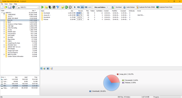 Folder Size Windows 10 – Manual and Free Tools