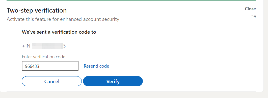 How to Enable LinkedIn Two Factor Verification on Desktop and Android 3 2 Step Verification Via Sms