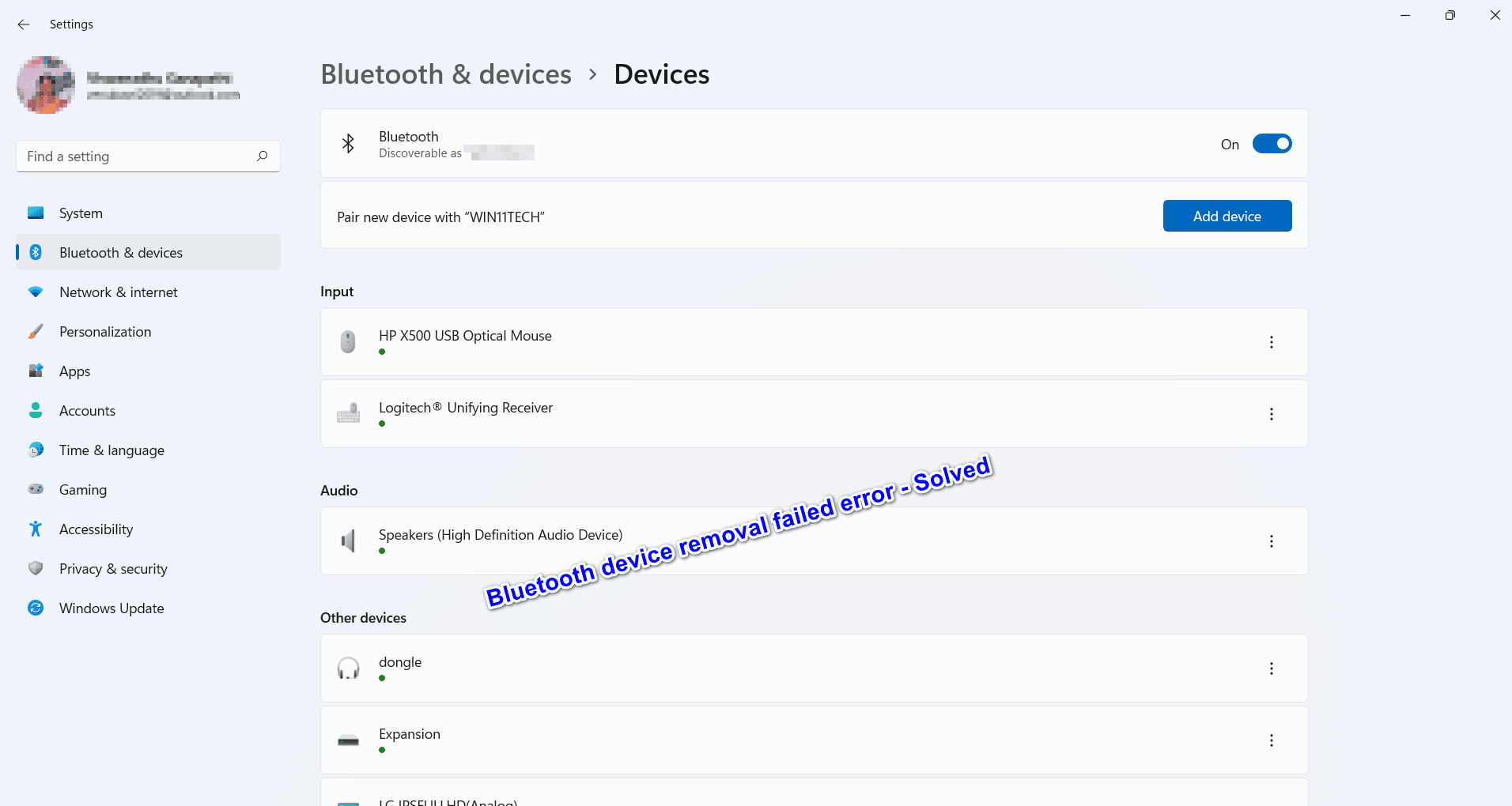 Can't Remove Bluetooth Device Windows 11 - 3 Best Solutions 2 Bluetooth Device Removed