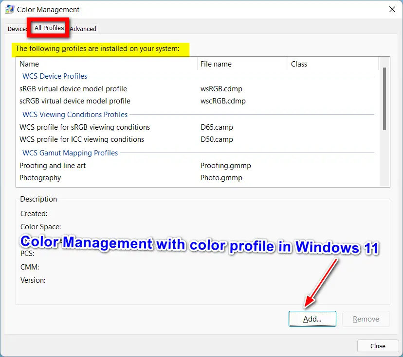 Make Color Management Work Again in Windows 11 1 Windows 11 Color Profile