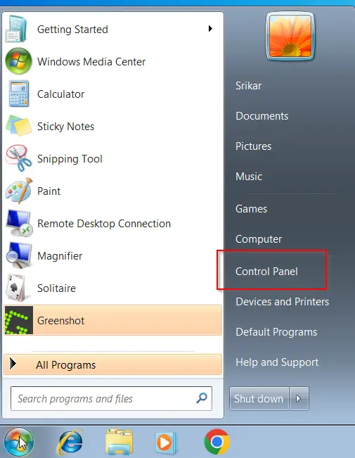 How to Open Control Panel in Windows 7 2 Control Panel Windows 7