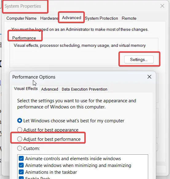 Don't Worry of Windows 11 high Memory Usage (40% is normal) - 8 Solutions 12 Adjust Best Performance Windows 11