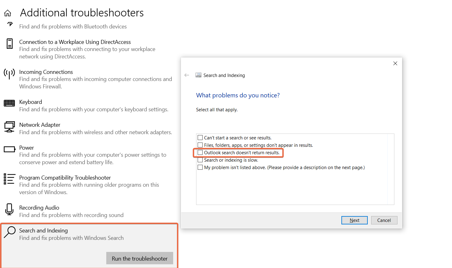 Make Outlook Search Not working Error Free 1 Outlook Search Not Working