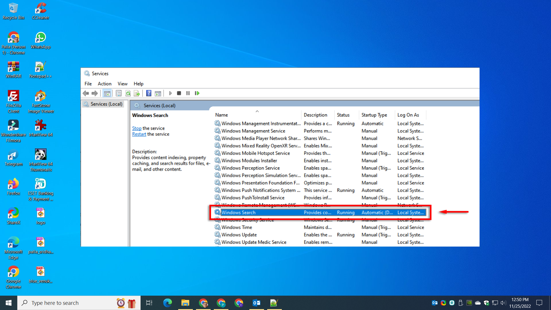 Make Outlook Search Not working Error Free 2 Windows Search Service