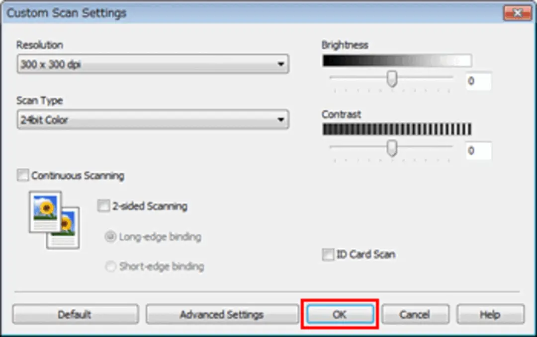 Solutions with Brother Control Center 4 on Windows 11 5 Custom Scan Settings Control Center 4 Brother 0000