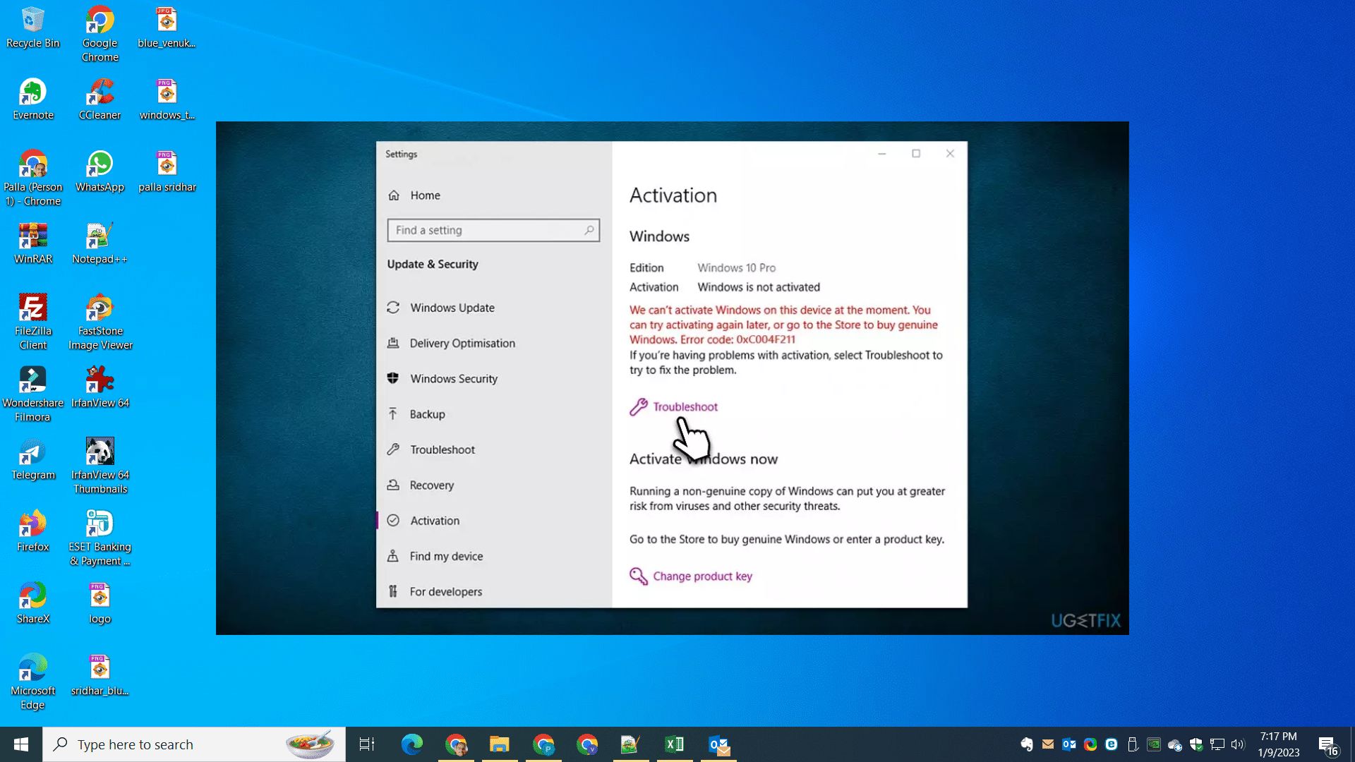 Fix Windows 11/10 Activation Error 0xc004f211 - Device has changed 1 Troubleshoot Windows Activation