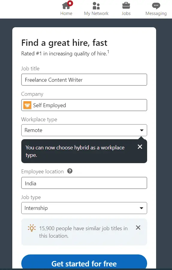Cost to Post a Job On LinkedIn - Pricing, Benefits and Budgeting 1 Free Linkedin Job Posting
