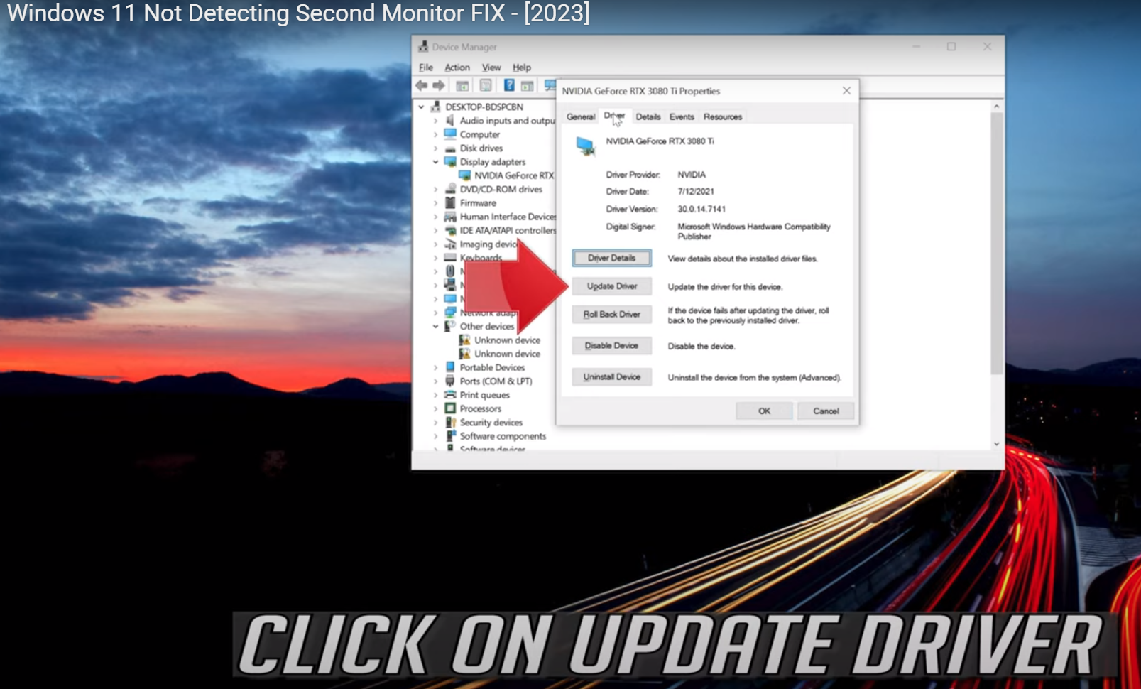 Solving Windows 11 Dual Monitor Bug - How To Get Your Second Monitor Working Again! 2 update graphics driver in windows 11