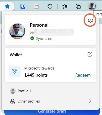 edge profile settings