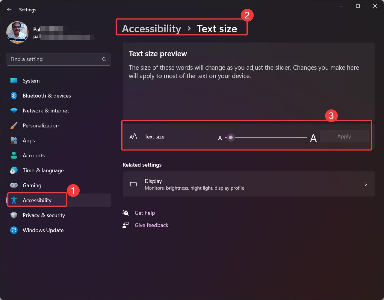 Adjust Display Scale Settings in Windows 11 - Custom DPI Scaling and Fix Blurry Apps 4 make text bigger windows 11