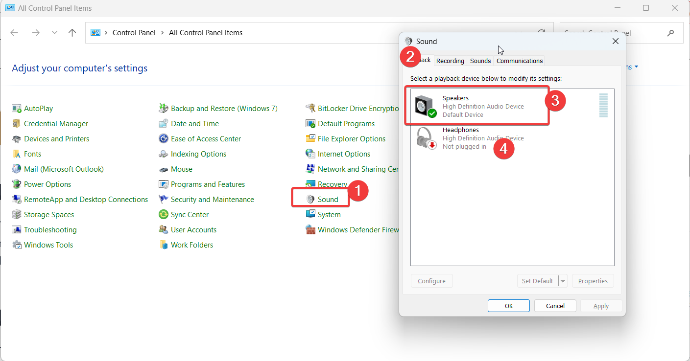 Play Audio to Multiple Outputs in Windows 11 - 4 Unique Solutions 2 Control Panel Audio Windows 11