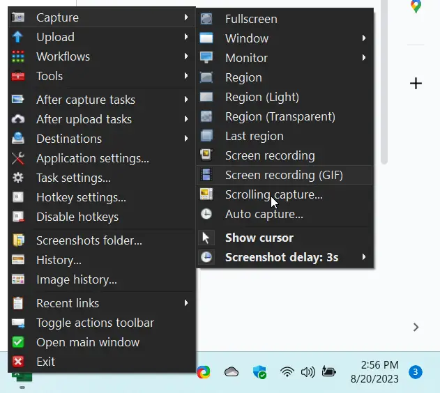 How to Capture Drop Down Menu Screenshot in Windows 11 or 10? 1 drop-down menu screenshot windows