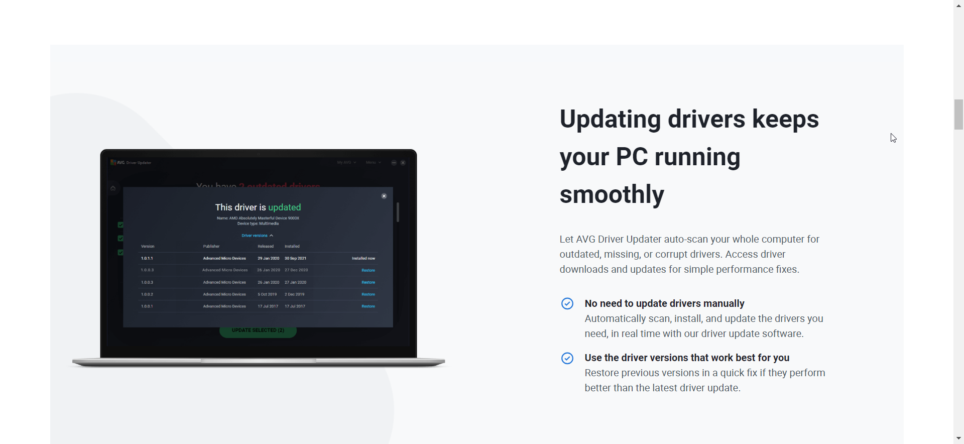 6 Best Windows Update Driver Software Tools 2 Avg Driver Updater