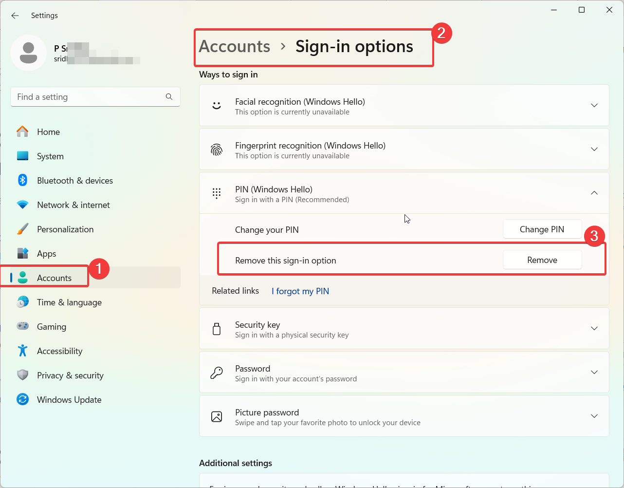 Turn OFF pIN Login in Windows 11 1 Remove Sign In Pin Windows 11