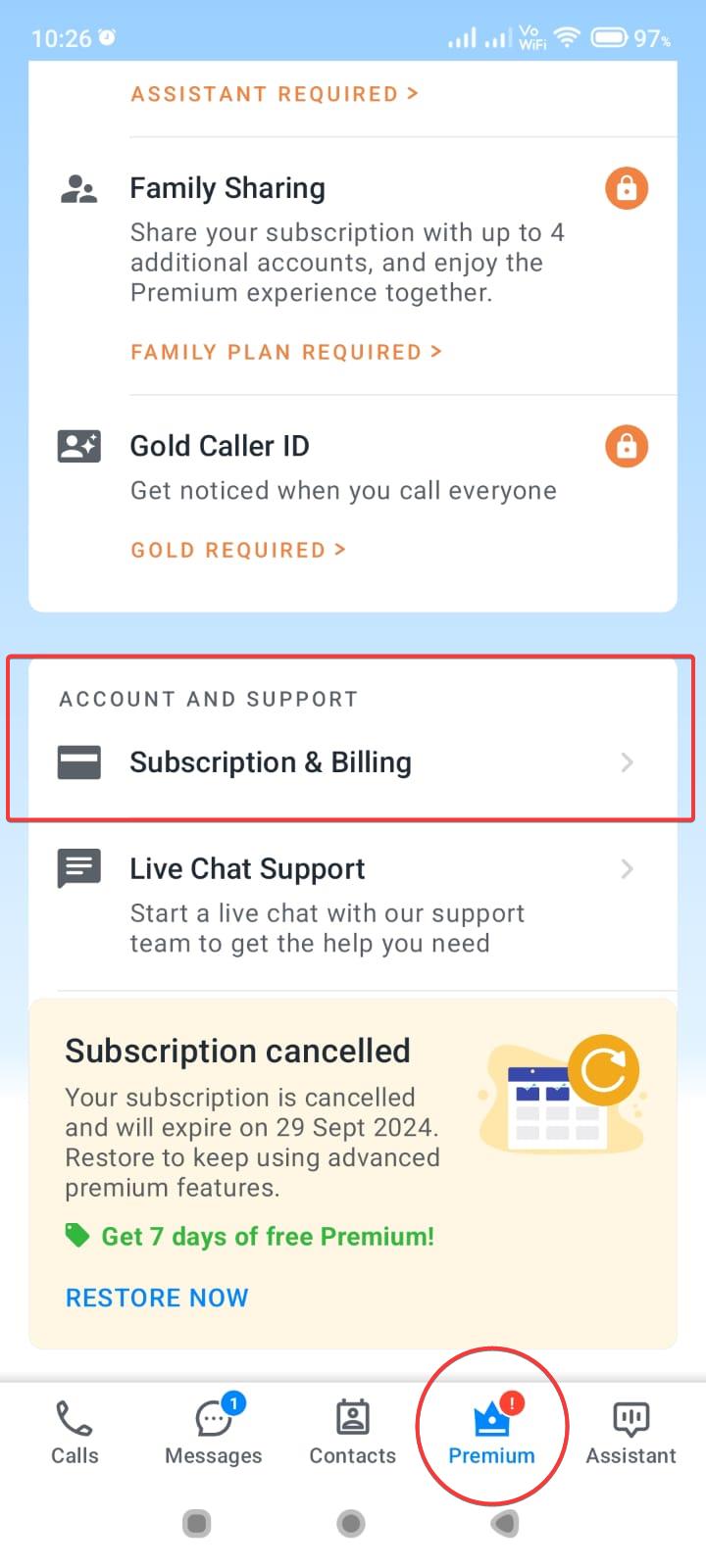 Easy Way to Remove Truecaller Premium Badge 1 Subscription Billing Truecaller