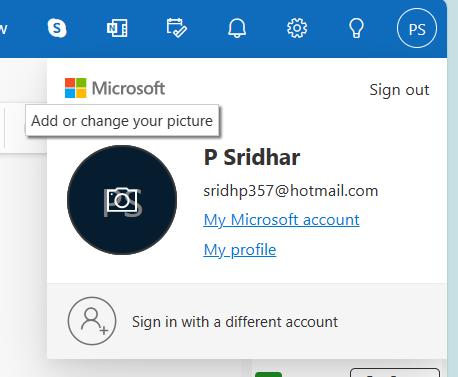 How to Change Your Profile Picture in Outlook 1 view profile outlook web