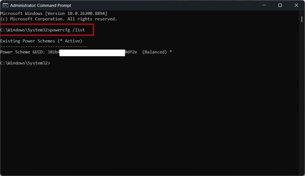 advanced power settings windows 11 list