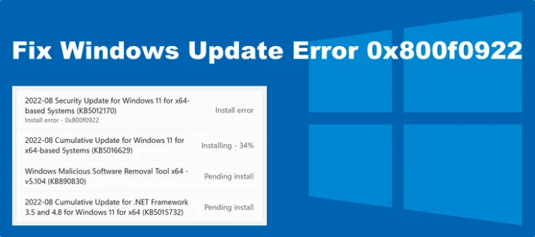 5 Powerful Solutions to 0x800f0922 Update Error