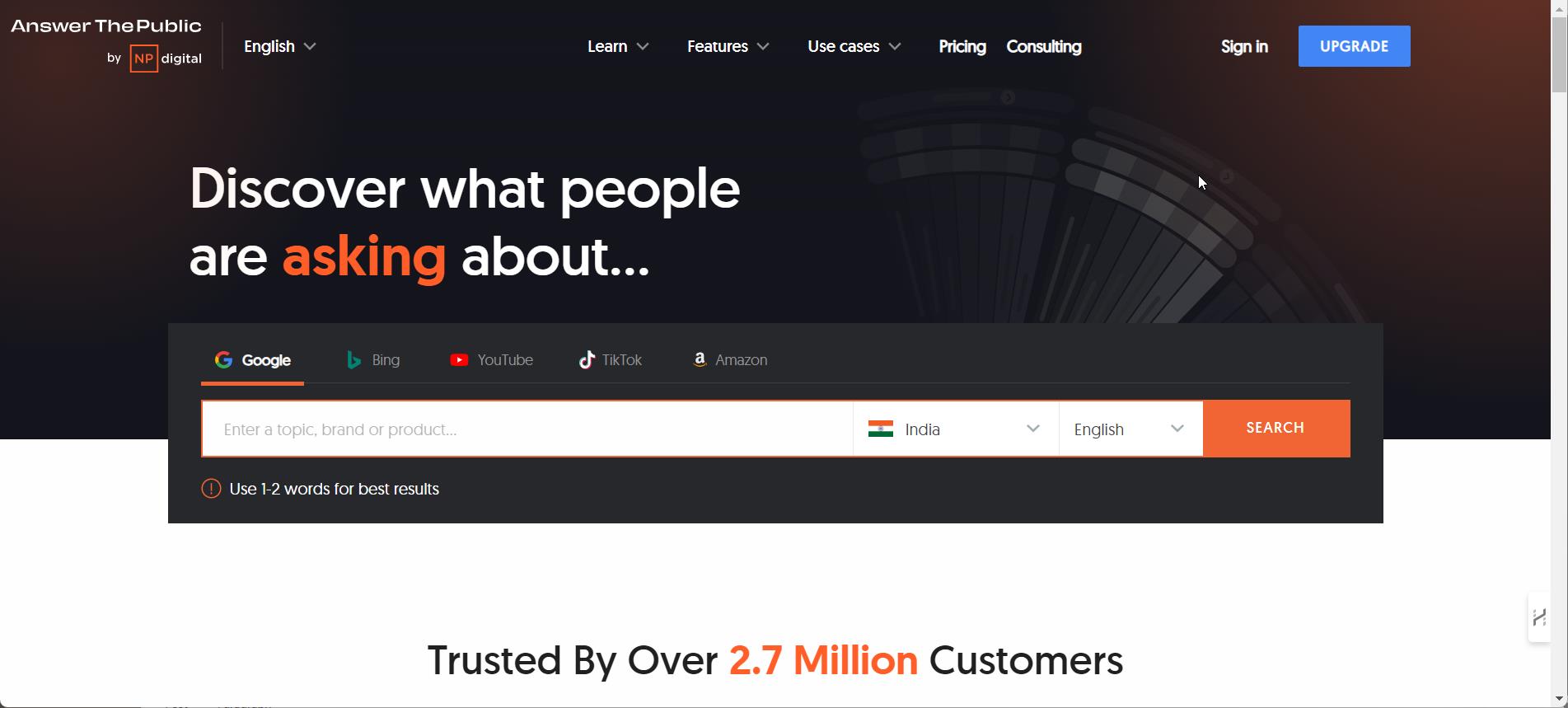 answer the public kw research