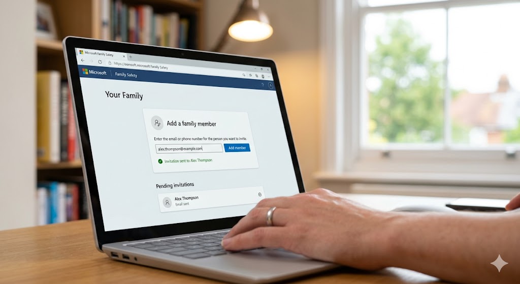 add microsoft family member