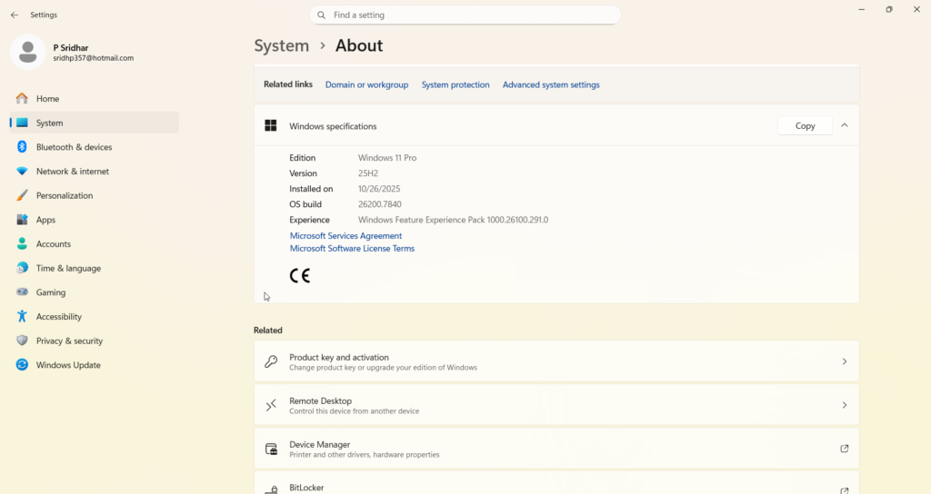 windows 11 eol system about