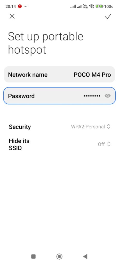 change hotspot password xiaomi