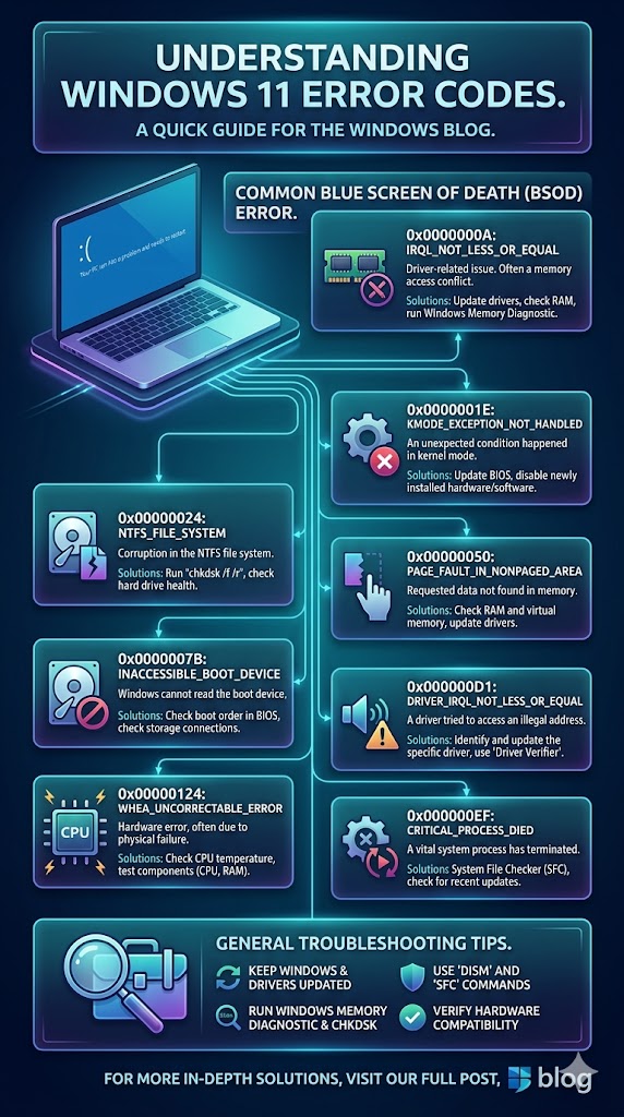 windows 11 error codes