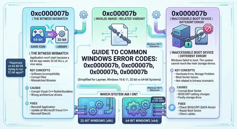 0xc000007b vs 0xc00007b vs 0x000007b: Which Error Do You Actually Have?