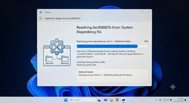0xc000007b windows 11 error fix