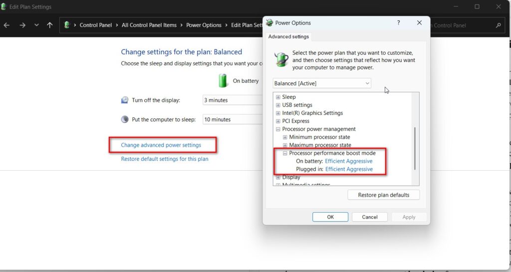 processor performance boost mode enabled