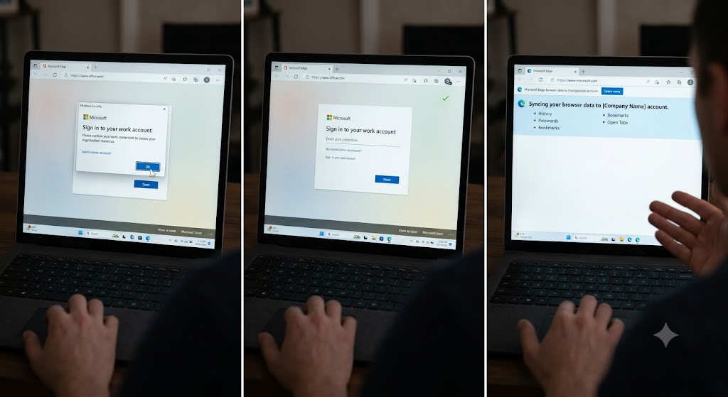 Edge Work vs Personal Profiles accounts and sign-in