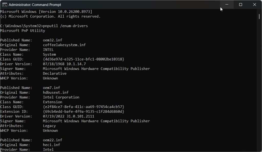 update all drivers cmd windows 11 check