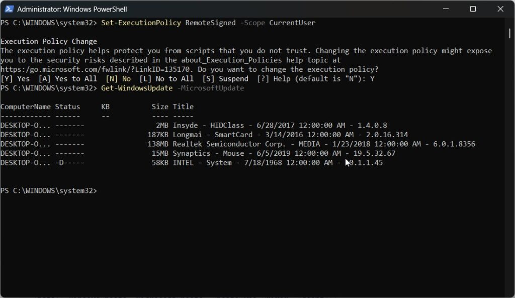 update drivers using cmd windows 11