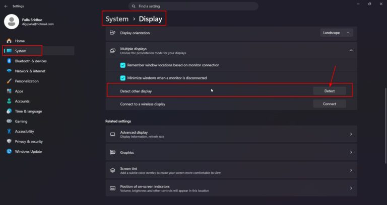 display settings windows 11