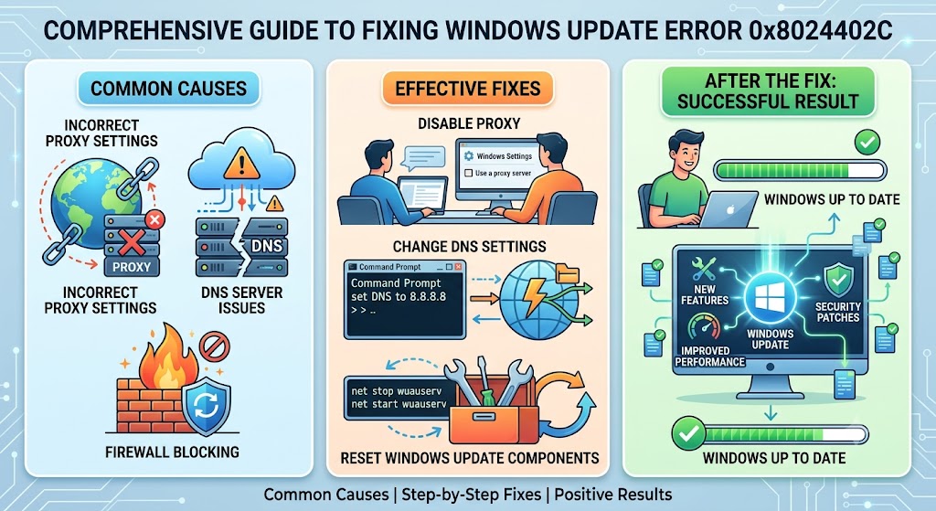 windows update works after 0x8024402C error fix