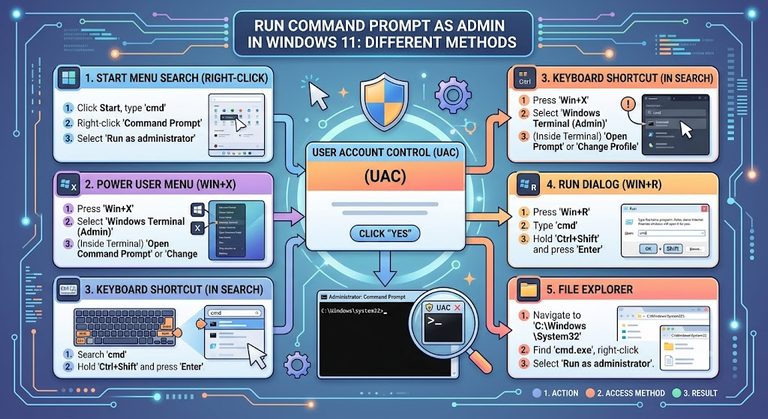 run command prompt with elevate windows 11