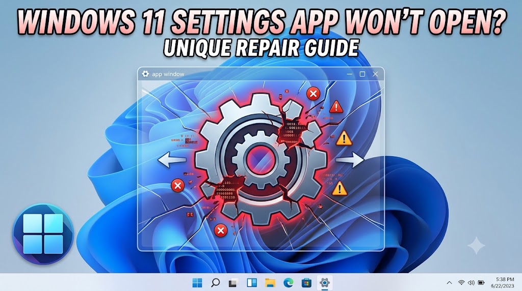 windows 11 settings app wont open 1